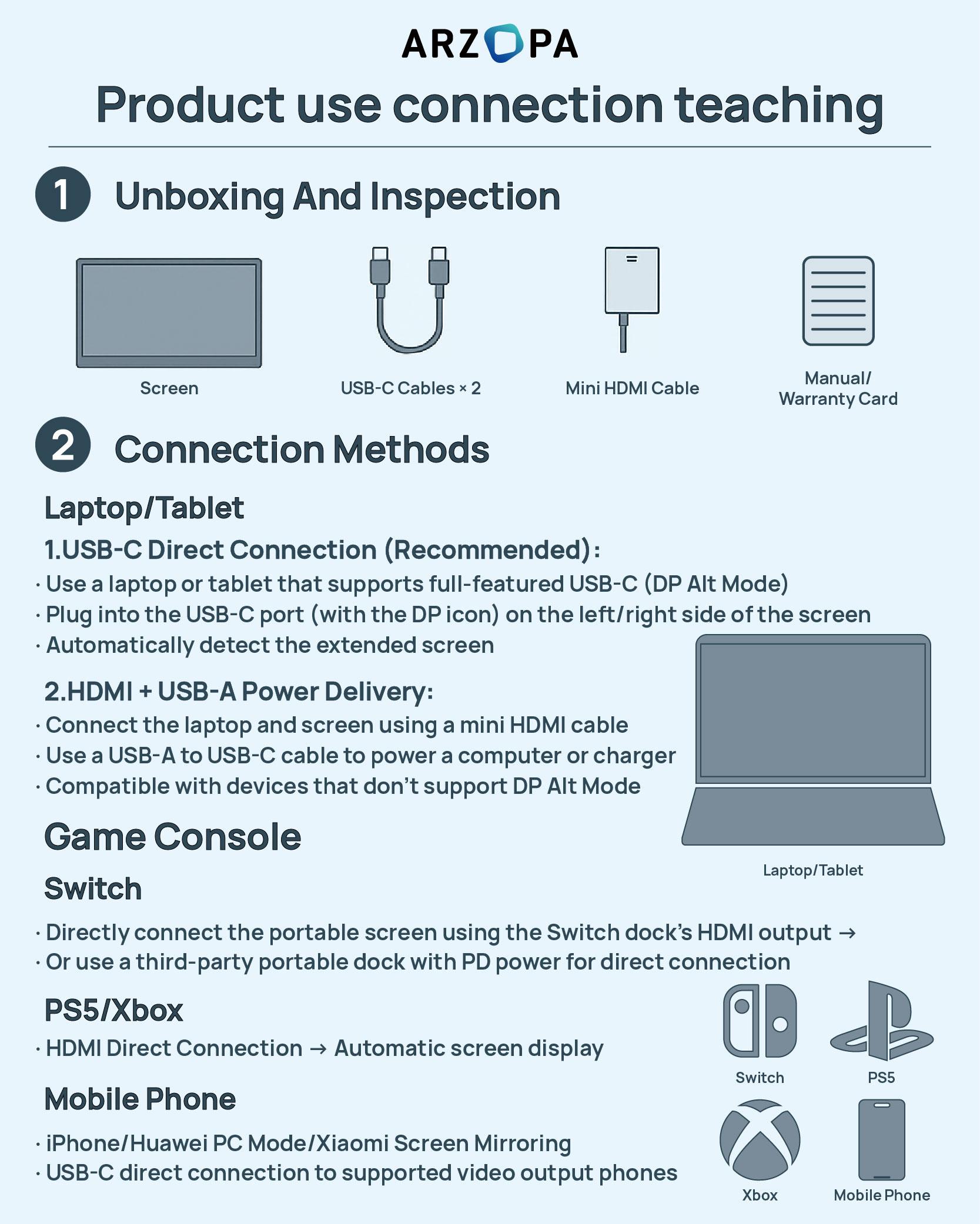 ARZOPA 16.1" 2.5K 180Hz Portable Gaming Monitor 107% sRGB 2560x1440 QHD 1080P Ultra Slim External Second Screen for Laptop PC PS5 Mac Xbox with Built-in KickStand & Dual Speakers