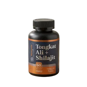 Natural Tongkat Ali + Shilajit Dietary Supplement, 60-Count Balance & Support Capsules