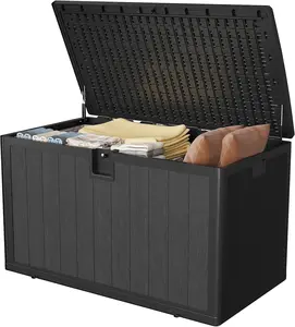 【GARVEE】130 Gallon Outdoor Storage Box, Deck Box Resin for Package Delivery, Outdoor Storage Boxes Deck Storage Boxes for Patio Furniture, Garden, Tool