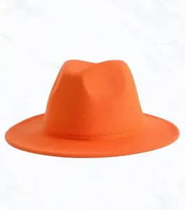 Fedoras Solid Color Modern Colors Unisex Stylish New Structured Hat Sun Hat