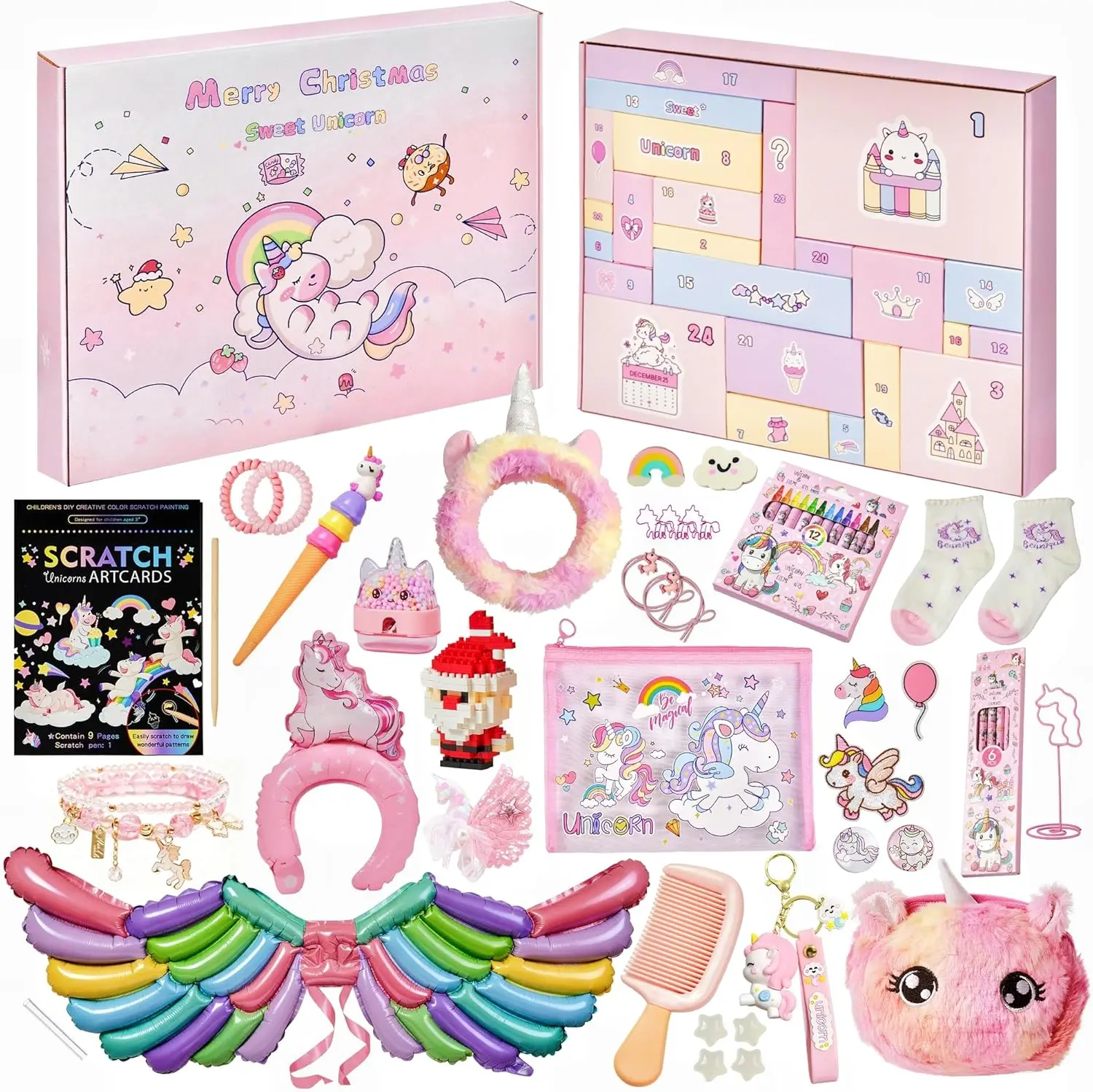 Halloween fall Gift  Advent Calendar 2026 for Girls – 24-Day Fantasy Unicorn Christmas Countdown with Accessories & Stationery, Holiday Surprise Gift for Girls Ages 3–9