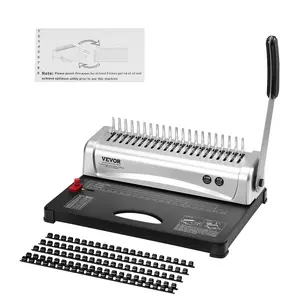Summervibes VEVOR Binding Machine, Comb Binding Machine 21-Holes Binding 450 Sheets, Book Binder Machine with 100 PCS 3/8'' Comb Binding Spines, for Letter Size, A4, A5