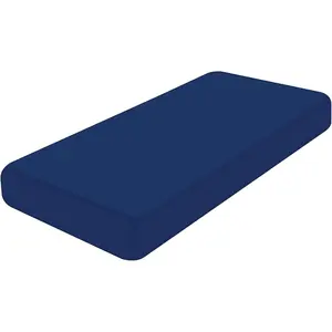 Printed Couch Cushion Covers, Stretch Soft Couch Covers for Sofa, Washable Non-Slip Sofa Slipcover Furniture Protector for Indoor and (Large, Navy)