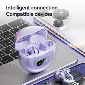 Open Ear Clip Earbuds ENC Wireless Bluetooth5.4 Headphone Noise Cancelling Earphone With Mic For Android iOS 2026