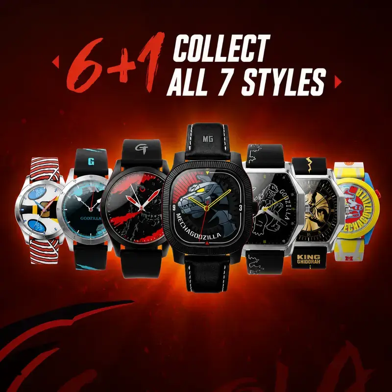 WEART Unisex Godzilla Collectible Watch - Kaiju Theme Timepiece with Atomic Glow Design, Multiple Styles, Gift Ideas for Godzilla Enthusiasts
