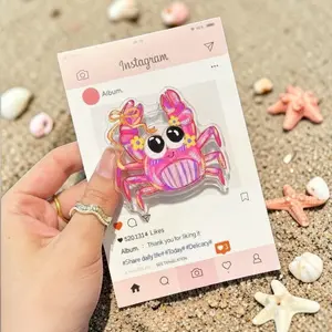 Sea Life MagSafe Phone Grip, Magnetic Pop Socket, Lobster Crab Turtle Phone Holder, Cute Floral Ocean Gift