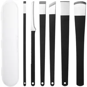 6 Pcs Ingrown Toenail Removal Kit, Callus Shaver Ingrown Toenail Tool with A Storage Box, Foot Callus Remover Tool Pedicure Knife for Foot Care Dead Skin Corn File Rasp