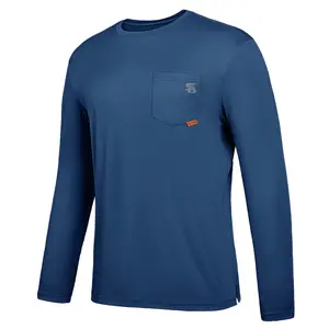 SG Edge Men's UV Protection Long Sleeve Shirts with Chest Pocket, Quick Dry Lightweight Rashguards for Fishing Running Swimming Hiking