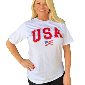 Unisex USA Flag Tee – Patriotic Made in the USA Classic Cotton Shirt Tshirt