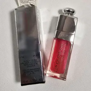 Hydrating Lip Glow Oil, Lip Oil Gloss Transparent Toot Tinted Nourishing Long Lasting - Cherry