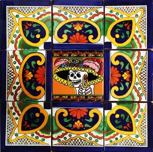 TalaMex Pola Mexican Tile Set Backsplash Mural
