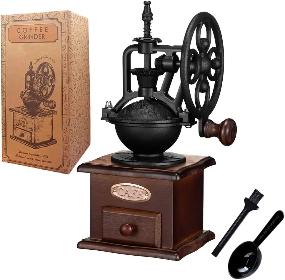 Manual Coffee ,Hand Coffee ,Coffee Bean  Coffee Grinders For Home Use  Wooden Coffee Decor Retro Coffee Maker
