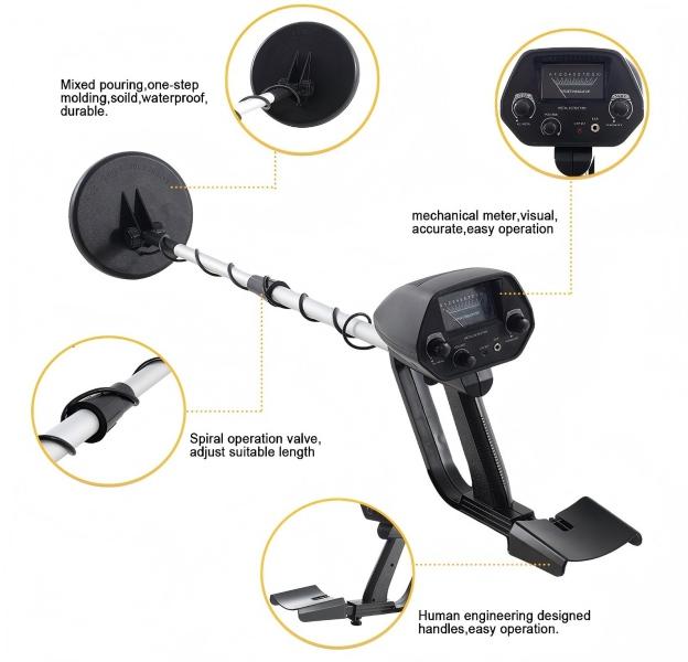 Professional Metal Detector Kit | Heavy-Duty Folding Shovel & Adjustable Search Coil for Camping & Treasure Hunting
