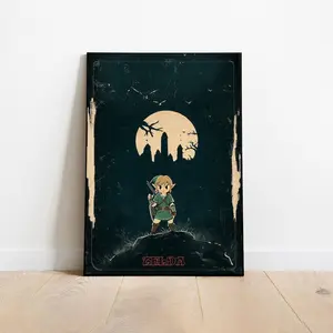 Zelda Poster, Zelda Print, Zelda gift, Comic Book Poster. No Frame