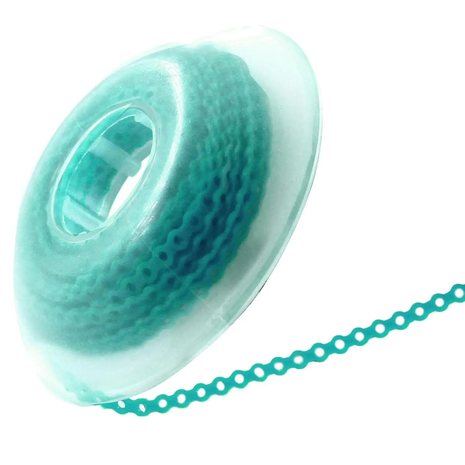 Orthodontic Power Chains for Braces, 15-inch Dental Rubber Spool with Consistent Long Force, 4.2mm (0.166"), Turquoise, Powerchains, 0.166’’ (4.2Mm), Orthodontic Rubber Chains, 4.2Mm Chain Size