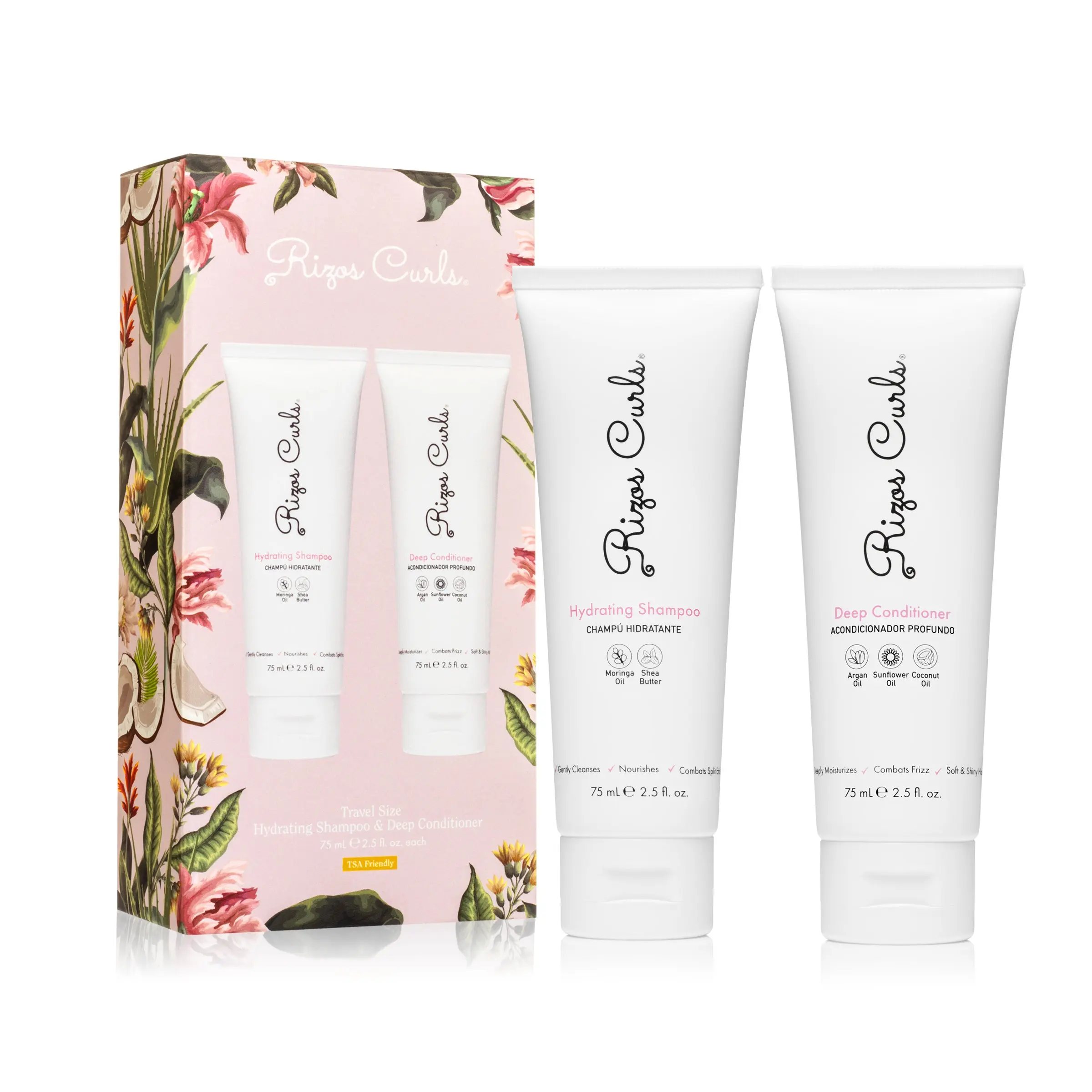 Rizos Curls Wash Day Bundle - Hydrating Shampoo and Deep Conditioner bundle Rizos Curls Wash Day Bundle - Hydrating Shampoo and Deep Conditioner bundle