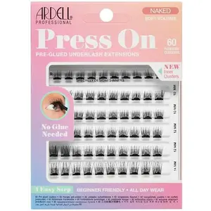Ardell Press On Pre-Glued Underlash Extensions - DIY Lash Cluster, Eyelash Extension Kit, Naked Soft Volume - 60 ct, 1-pack