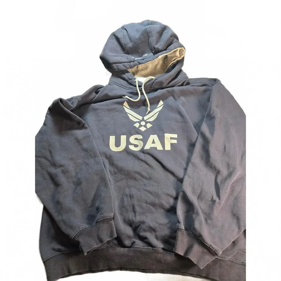 Vintage USAF Air Force Navy Blue Hoodie by Game Sportswear, Men's Large