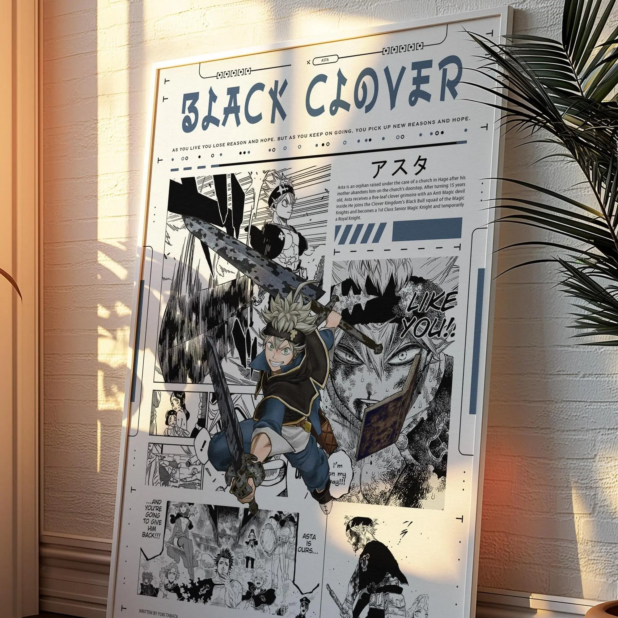 Black Clover Anime Poster - Asta Poster - Black Clover Manga Poster - Manga Panel - Manga Wall Art - Anime gift - Japanese Manga Poster (No Frame)