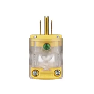 Straight Blade Plug, Lighted/Power Indicating, #18-12 Awg 15A, 125V, 5-15P, 2-Pole 3-Wire, 515PLTY-F