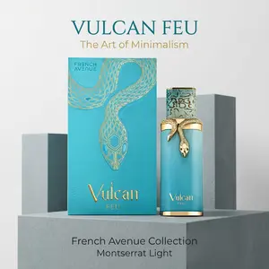 Vulcan Feu Eau De Parfum Unisex 100ML, Mango Ginger Oud Amber Scent, Long Lasting Tropical Woody Fragrance, Perfect for All Seasons