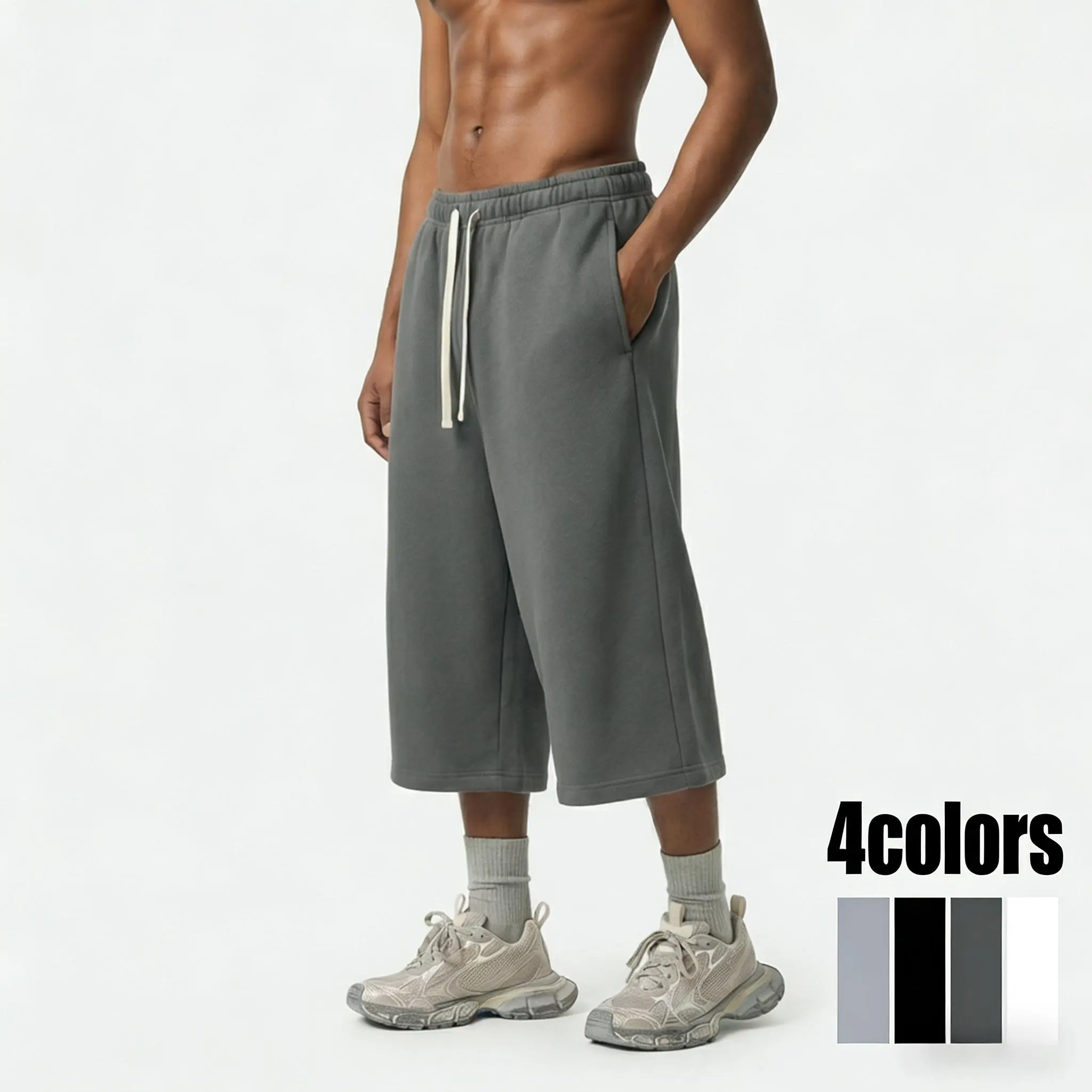 Men's Baggy Deep Crotch Sweat Shorts Extra Long Knee-Length Drawstring Streetwear Hip Hop Shorts with Pockets Casual Breathable Athletic Summer Workout Shorts for Mexican American Street Style Men's Baggy Deep Crotch Sweat Shorts Extra Long Knee-Length Drawstring Streetwear Hip Hop Shorts with Pockets Casual Breathable Athletic Summer Workout Shorts for Mexican American Street Style