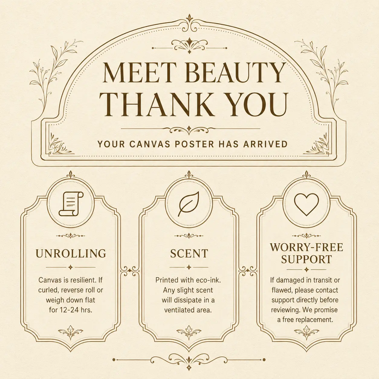 Poster Care Card – After-Sales Support Poster