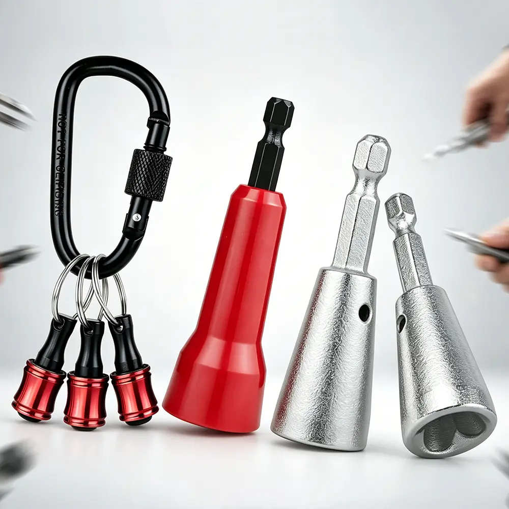 6Pcs Wire Twister Tool for Drill with Bit Holder Keychain 1/4 in Fast Cable Wire Twisting Connector Kit for 9 to 22 AWG Ways Effortless Wire Nut Twister for Electrical Impact Power - Home Improvement.