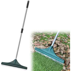 Artificial Turf Rake Carpet Rake, Hand Rakes with Adjustable Handle Steel 32 to 52 inches for Artificial Grass and Lawn Leaf Removal, Carpet Rakes,  Removal