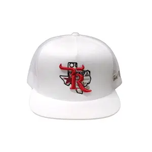Texas Ranch Cheroqui Cap - White with Red Design, Adjustable Fit, Classic Style, Suitable for Various Occasions