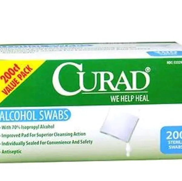 CURAD Sterile Alcohol Prep Pads, 70% Isopropyl, 2-Ply, 200-Count Pack