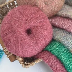 6-Pack JIUWEIDIAOWANG 150G Colorful Shades Wool Mohair Yarn, Handmade DIY Crafts, Knitting, Crochet, Warm Fashion Sweaters, Scarves, Hats, Gloves, Multicolor, Gradient, Two-Tone, Single-Tone Texture, Chunky Yarn Balls