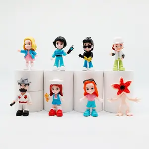 8 Piece Stranger Things Cosplay Set, Includes Eleven & Dustin Figures, Perfect Gift for Fans, High-Quality Collectible Toys