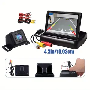 HD clarity with a 4.3-inch folding screen that displays live footage from a wide-angle HD camera. Great for cars, trucks, SUVs and RVs. Quick to install and reduces blind spots!