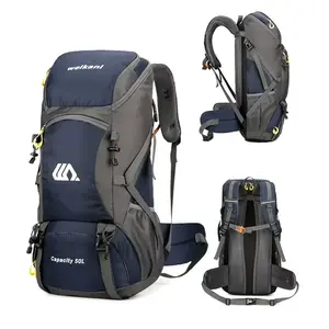 50L Travel Backpack Camping Men Large Hiking Bag Tourist Rucksack Waterproof Outdoor Sports Climbing Mountaineering Bag Luggage FUYAOZHISHANG