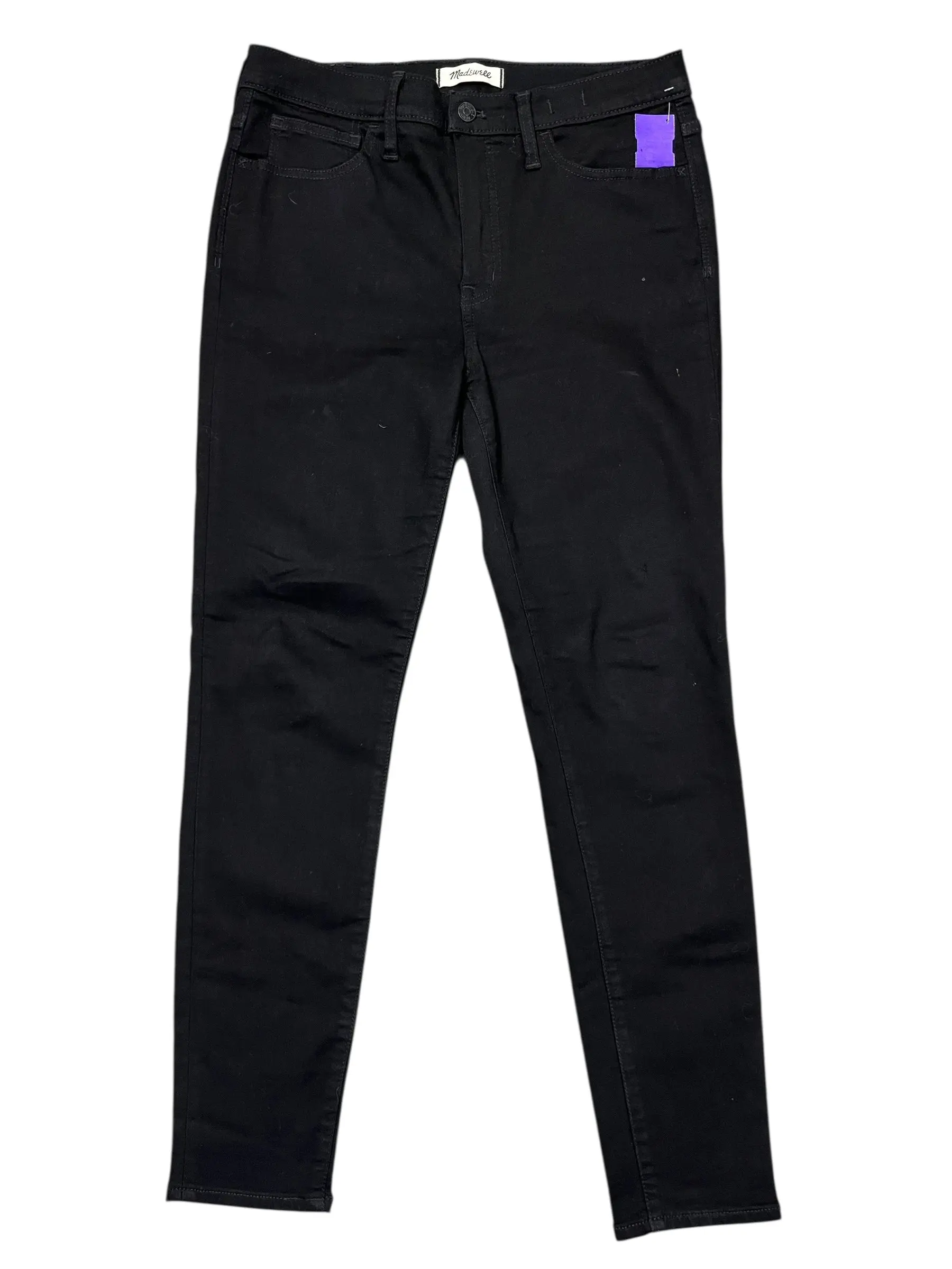 Jeans Skinny By Madewell In Black Denim, Size:10