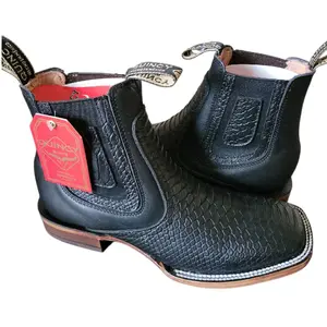 Men's Rodeo Short Boots Black Quincy