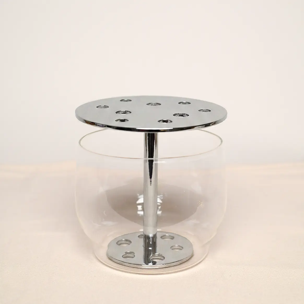 Anaar Bloom Chrome Ikebana Vase – Small