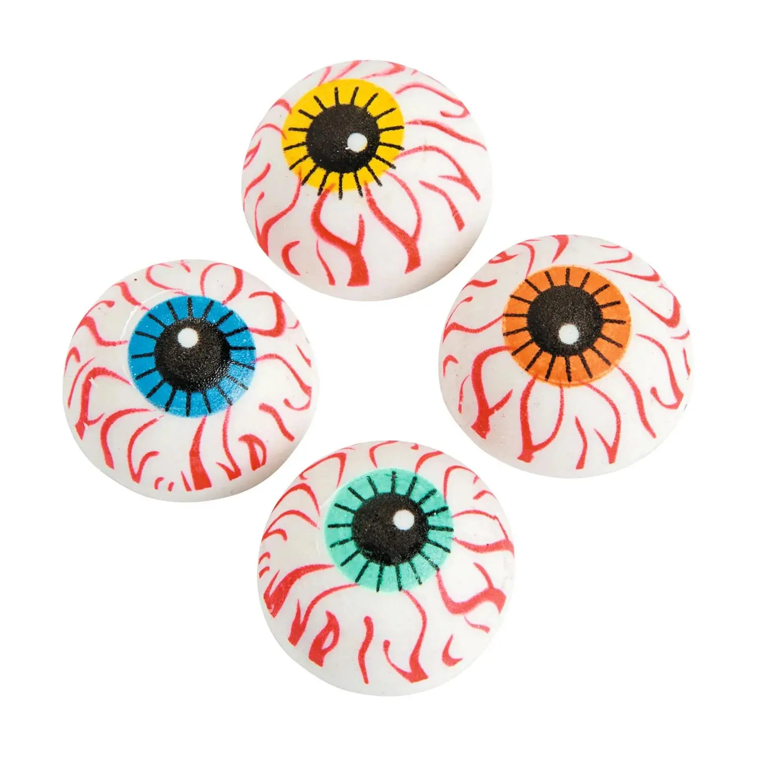 Mini Eyeball Erasers - 24 Pc.