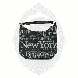 Women's Jay Joshua New York All-Over Print Hobo Shoulder Bag - NWT, NYC Broadway/Statue of Liberty Design, Sightseeing Tote, Zip-Top, Roomy Size, Adjustable Strap