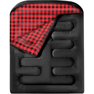 Double Sleeping Bags for Adults, Queen Size 2 Person All Season for Warm & Cold Weather Backcountry Ski Skins |   Fits Kids 10-12 - Lightweight & Waterproof Camping Essentials for Hiking, Backpacking