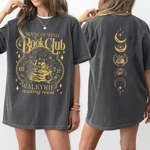 Book Club Shirt – House of Wind Reading Tee, Valkyrie Reader Graphic T-Shirt, Fantasy Book Lover Gift 5D3