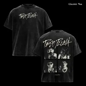 Peso - P Exodo Portraits Washed Tee Dinastía & Friends Tour Merch Vintage T-shirts Women Men Fashion Casual Streetwear Short Sleeve Gift For Fan, Lover graphic Tees Top Streetwear Summer graphic tee
