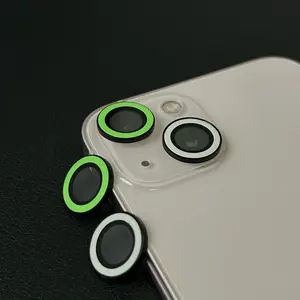 Luminous Lens Protector For IPhone 17 16 15 14 Plus Full Cover Camera Lens Glass For  Ceramic Lens Rings