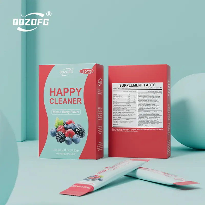 Happy Cleanse Superfood Powder-Supports Gut Health - Boosts Immunity Optimum/Probiotics/Digestive Enzymes/Moringa