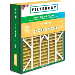 Filterbuy 20x25x5 Air Filter (1-Pack), Pleated MERV 11 Allergen Defense HVAC AC Furnace Air Filters for Trion Air Bear, Generalaire, Skuttle, and More