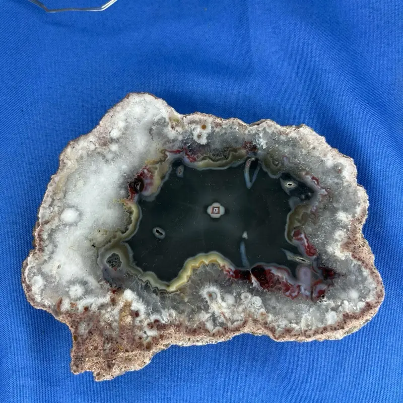 Rare 184g Black Flower Agate Slab - Stunning Crystal - Unique Decor