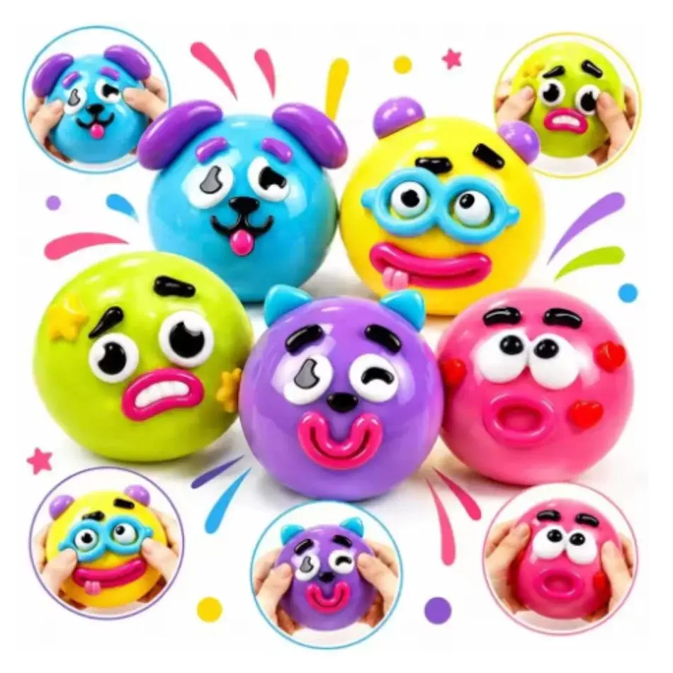 Blind Box Smushers Curiosities Dog Face Swap Squishy Toy Squeeze Toys Stress Relief Relaxing Sensory Decompression DIY Toys Gift