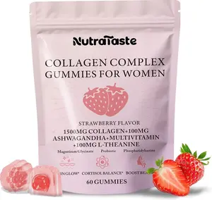 Collagen Gummies for Women | Biotin, Vitamins, Probiotics & Ashwagandha | Skin, Hair & Nails Supplement | Sugar Free, Non-GMO, Gluten Free | Strawberry Flavor - 30 servings