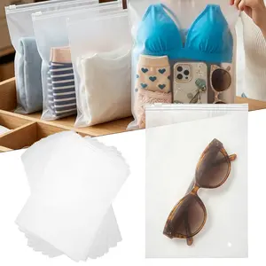 50Pcs Clothing Packaging Bags for Shipping 9.8x7.8 inch Plastic Frosted Bags for Travel Storage or Small Businesses- Zipper Apparel Bag for Shirts, Socks, Underwear, and Documents with Vent Holes - Home Improvement.